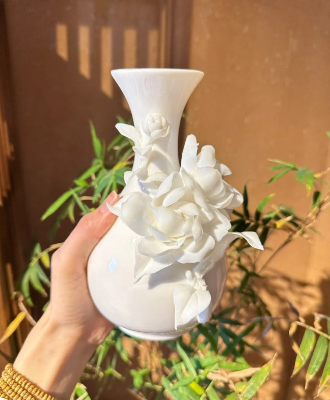 Pure White Gardenia Vase