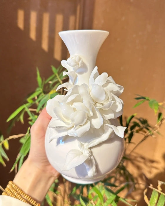 Pure White Gardenia Vase